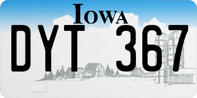 IA license plate DYT367