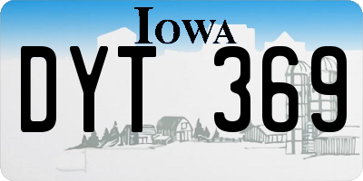 IA license plate DYT369