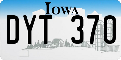 IA license plate DYT370