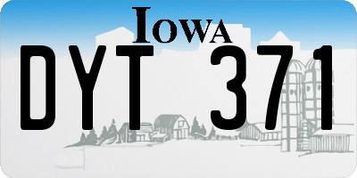 IA license plate DYT371