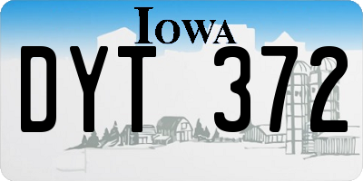 IA license plate DYT372