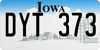 IA license plate DYT373