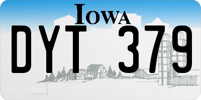 IA license plate DYT379