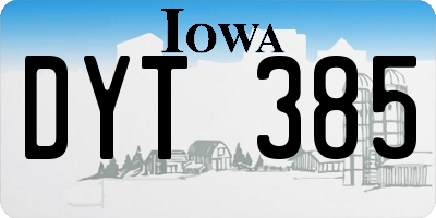 IA license plate DYT385