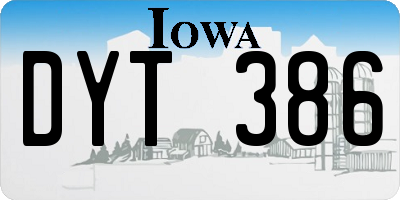 IA license plate DYT386