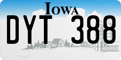 IA license plate DYT388