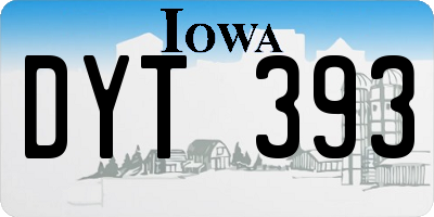 IA license plate DYT393