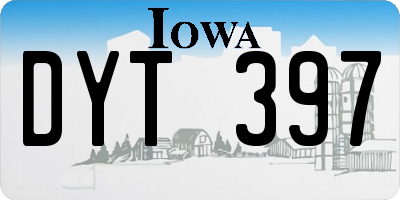 IA license plate DYT397