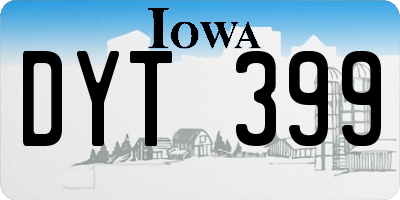 IA license plate DYT399