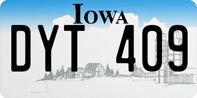 IA license plate DYT409