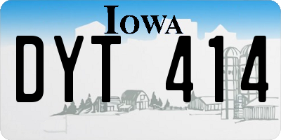 IA license plate DYT414