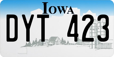 IA license plate DYT423
