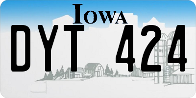 IA license plate DYT424