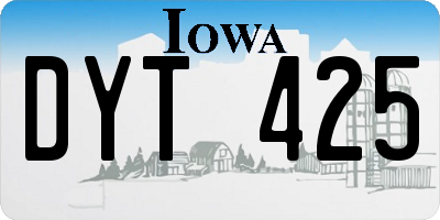 IA license plate DYT425