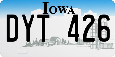 IA license plate DYT426