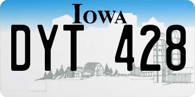 IA license plate DYT428