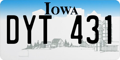 IA license plate DYT431