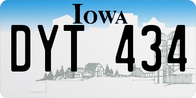 IA license plate DYT434