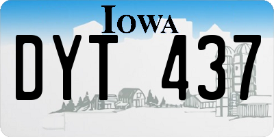 IA license plate DYT437