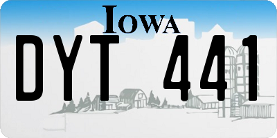 IA license plate DYT441