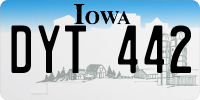 IA license plate DYT442