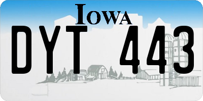 IA license plate DYT443