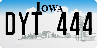 IA license plate DYT444