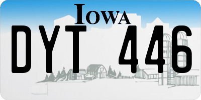 IA license plate DYT446