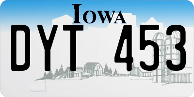 IA license plate DYT453