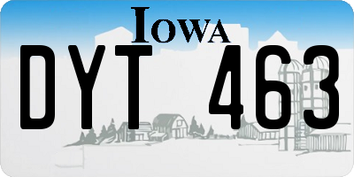IA license plate DYT463