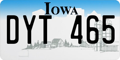 IA license plate DYT465