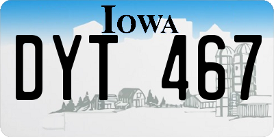 IA license plate DYT467