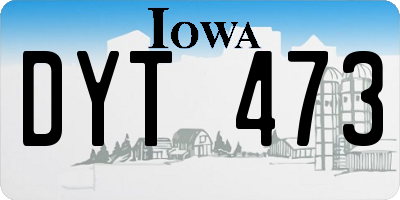 IA license plate DYT473