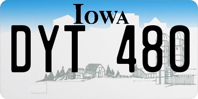 IA license plate DYT480