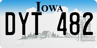 IA license plate DYT482