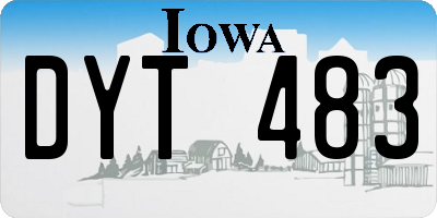 IA license plate DYT483