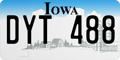IA license plate DYT488