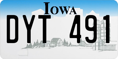 IA license plate DYT491