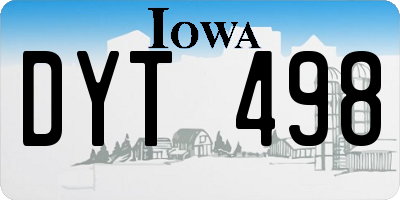 IA license plate DYT498
