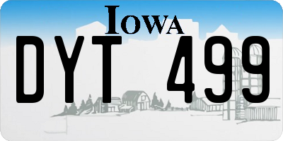 IA license plate DYT499