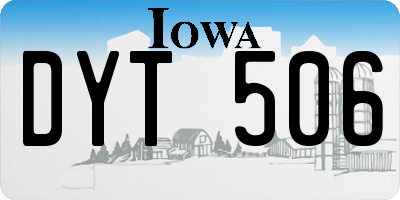 IA license plate DYT506