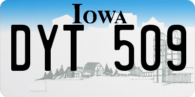 IA license plate DYT509