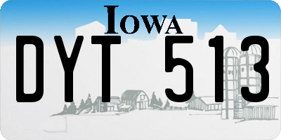 IA license plate DYT513