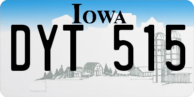 IA license plate DYT515