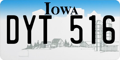 IA license plate DYT516