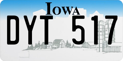 IA license plate DYT517