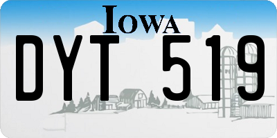 IA license plate DYT519