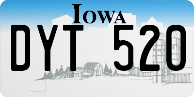 IA license plate DYT520