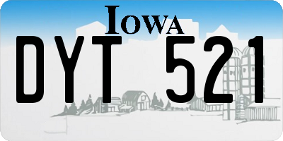 IA license plate DYT521