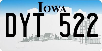 IA license plate DYT522